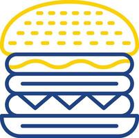 hamburguesa con queso vector icono diseño