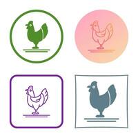 icono de vector de aves de corral