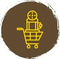 Shopping Time Machine Vector Icon Design