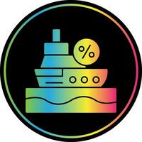 Discounted Cruise Ship Vector Icon Design