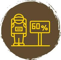 Discounted Astronaut Vector Icon Design