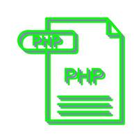 icono de vector de php