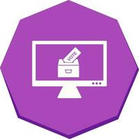 Online Vote Vector Icon