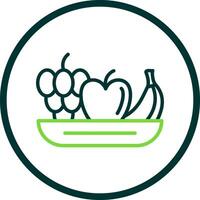 Fruta ensalada vector icono diseño