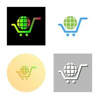 icono de vector de compras globales