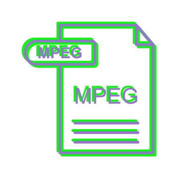 icono de vector de mpeg