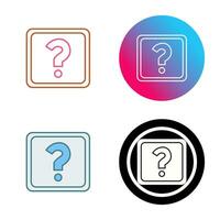 Unique Question Mark Vector Icon