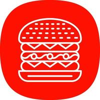 cesar hamburguesa vector icono diseño