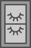 False Eyelashes Vector Icon Design