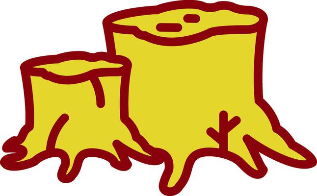 Stump Vector Icon Design