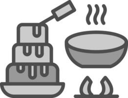 Chocolate Fondue Vector Icon Design