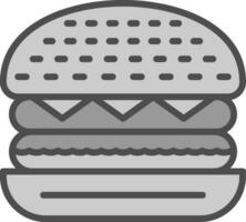 Beef Burger Vector Icon Design