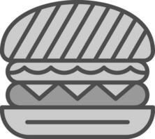 Tofu Burger Vector Icon Design