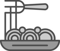 Spaghetti Bolognese Vector Icon Design