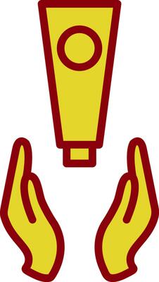 Hand Cream Vector Icon Design