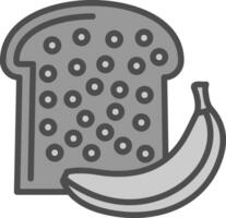 Banana Bread Vector Icon Design