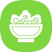 Greek Salad Vector Icon Design