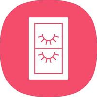 False Eyelashes Vector Icon Design