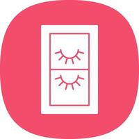 False Eyelashes Vector Icon Design