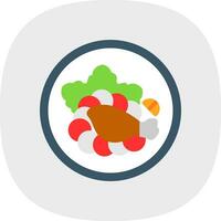 Chicken Salad Vector Icon Design