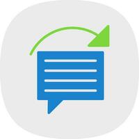 Reply Vector Icon Design