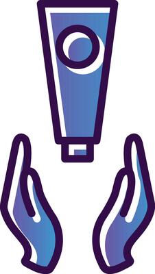 Hand Cream Vector Icon Design