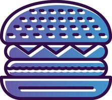 carne de vaca hamburguesa vector icono diseño