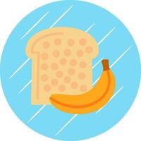 Banana Bread Vector Icon Design