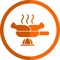 Chicken Stir-Fry Vector Icon Design