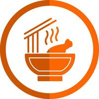 Chicken Noodle Soup Vector Icon Design