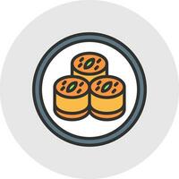 Bacon-Wrapped Scallops Vector Icon Design