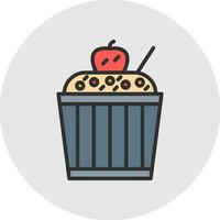 Chocolate Souffle Vector Icon Design