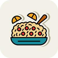 Fried Rice Vector Icon Design