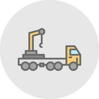 Crane truck Vector Icon Design