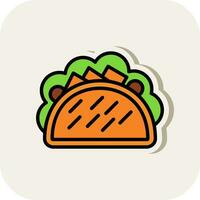 Beef Tacos Vector Icon Design