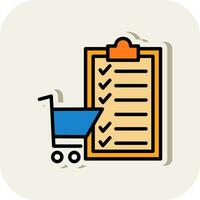 Shopping List Vector Icon Design