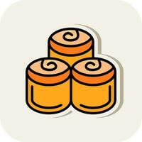 Cinnamon Rolls Vector Icon Design