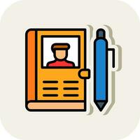 Address Book Vector Icon Design