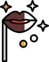 Lip Mask Vector Icon Design