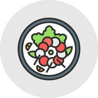 Quinoa Salad Vector Icon Design