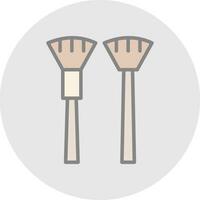 Fan Brush Vector Icon Design