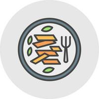 Pesto Pasta Vector Icon Design