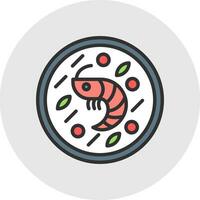 langosta sopa de mariscos vector icono diseño