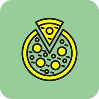 Veggie Pizza Vector Icon Design