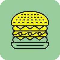 cesar hamburguesa vector icono diseño