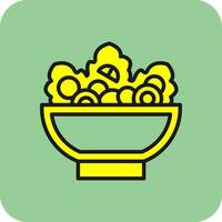 Greek Salad Vector Icon Design