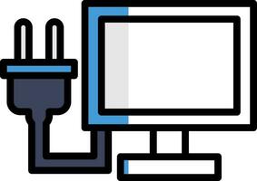 Lcd Plug Vector Icon Design