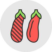 Eggplant Parmesan Vector Icon Design