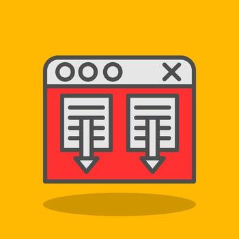 diseño de icono de vector de navegador web