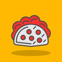 Beef Tacos Vector Icon Design